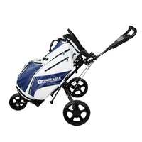 

Custom Logo Foldable 3 Wheel Golf Push Pull Cart Trolley