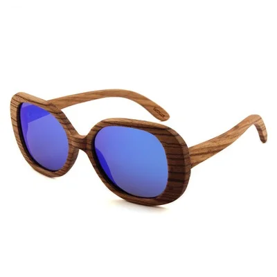 

HDCRAFTER Retro Bamboo Wood Sunglasses Polarized Mirror Lens Vintage Big Size Eyeglasses Men Women Wooden Sun Glasses PC