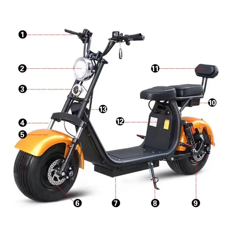 

new model wholesalers citycoco electric scooter Powerful 800W 60V Citycoco 2 Wheels Electric Mobility Scooter
