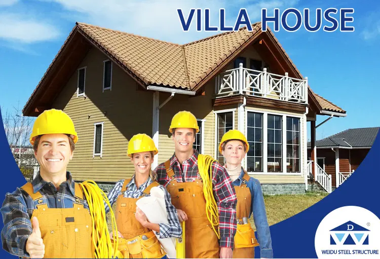 Prefabricated Metal Structure Steel Frame Construction Prefab Apartment Office Building Luxury Hotel Villa