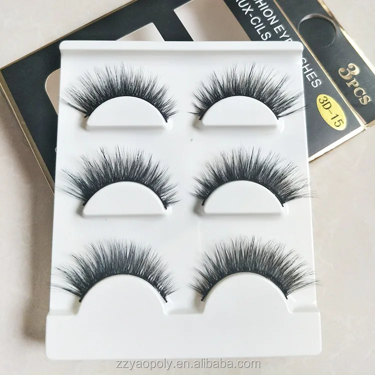 

wholesale 3 pairs / set faux mink lashes fake eyelashes false eye lashes