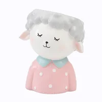 

Roogo resin lovely cartoon sheep shape plant pot