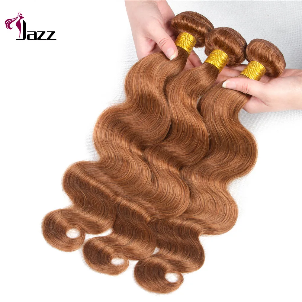

Personalized Dark Brown Human Body Wave Hair 30# Colored Bundles Virgin Bundles With Lace Closure, Brown 30#