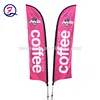High-quality Lightness Toughening Custom 50*200cm flag with 280cm Aluminium pole Teardrop Beach Flag