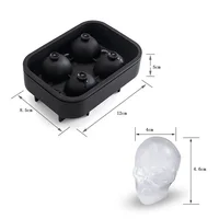 

Skull shape Ice Cube Tray Mold, Makes Four Giant Skulls, Food Grade Flexible Silicone Ice Cube Maker in Shapes for Whiskey Ice