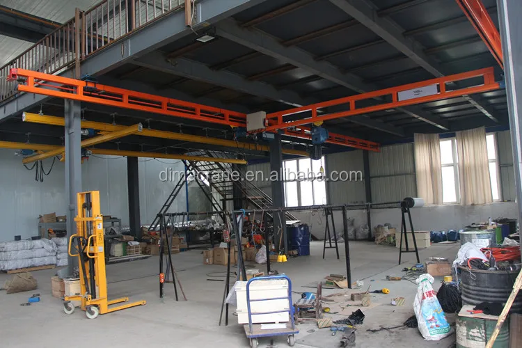 2000 kg single girder Rigid track Overhead Crane