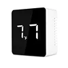 Lovely Nightlight Bedside Voice Control Plastic Cube LED Mirror Alarm Clock