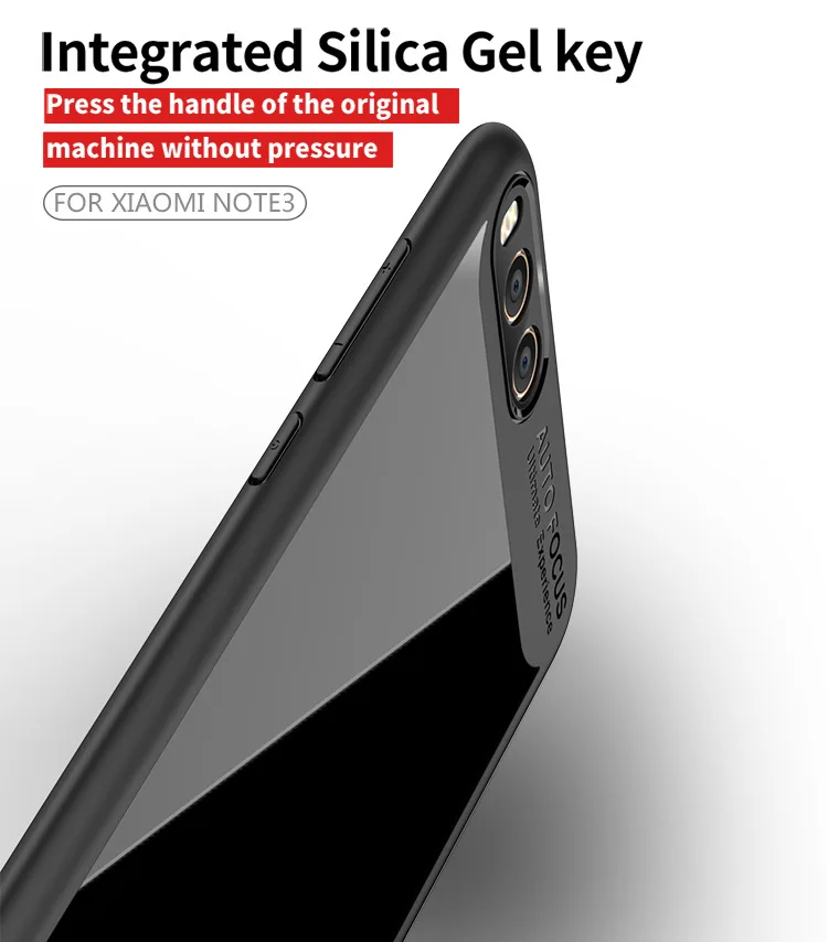 Shockproof Full Covered Color Frame Tpu Case For Xiaomi Mi Note 3 Back