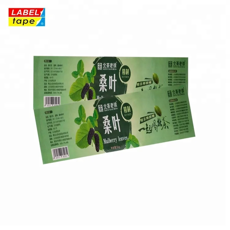Professional Company Make Custom Tea Packaging Label Sticker