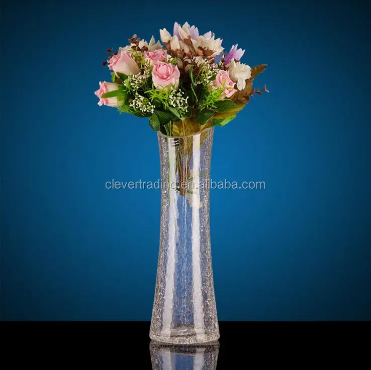 Wholesale Flower Shape Tall Slim Glass Vase Buy Flower Shape