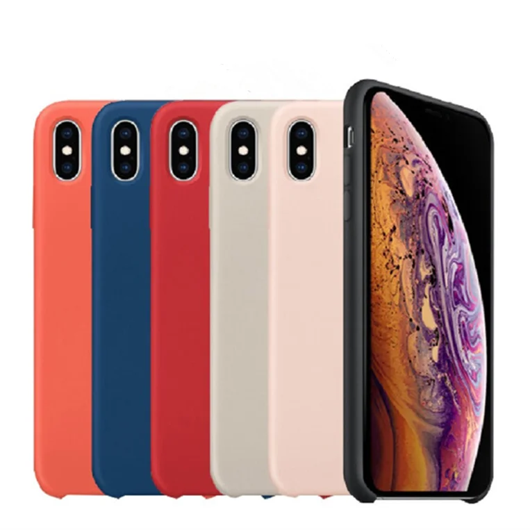 

OEM Cover Logo Case felt lined like for apple brand,Anti-fingerprint Silicone back Silica gel Original Case for iphone X XS, As the following photos