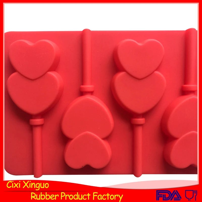 902 6 even double superposition of love heart silicone chocolate mold silicone lollipop mold hard candy diy resin mold bpa free