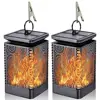 Lawn Landscape Decoration Portable Hanging Patio Flickering Dancing Garden Lantern Solar Flame Light Solar Lights Outdoor