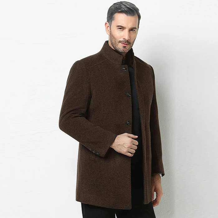 Support Custom Wool Coat Fashion Mature Western Men Tan Wool Coat - Buy ...