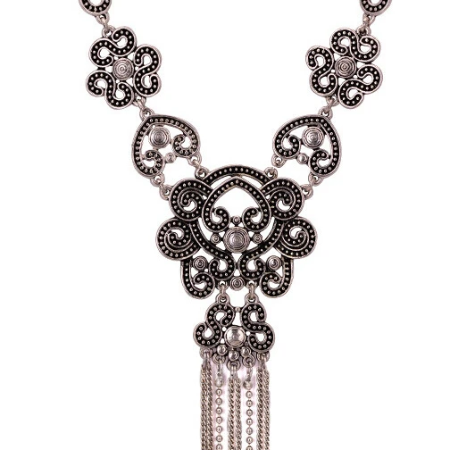 

Exquisite alloy vintage long chain necklace women jewelry, N/a