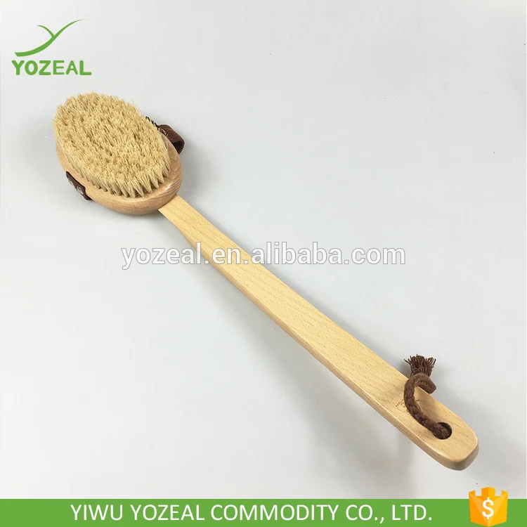 Natural Wooden Bath Brush With Handled Wood Shower Scrubber Buy Natural Wood Shower Bath Brush