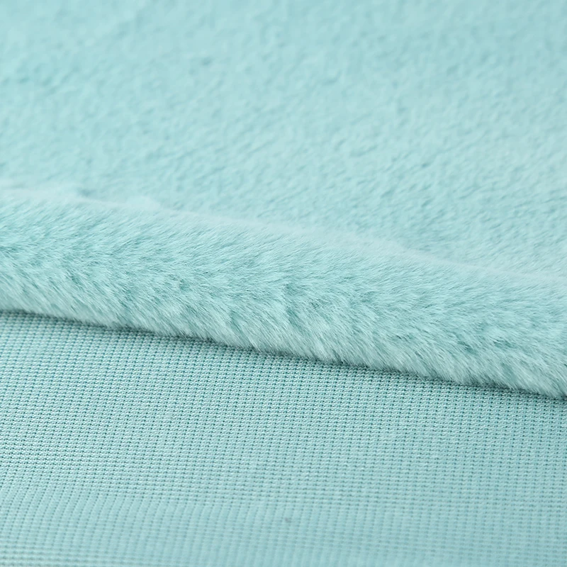 
Soft stretch solid faux rabbit fake fur fabric for Lining or Coat 