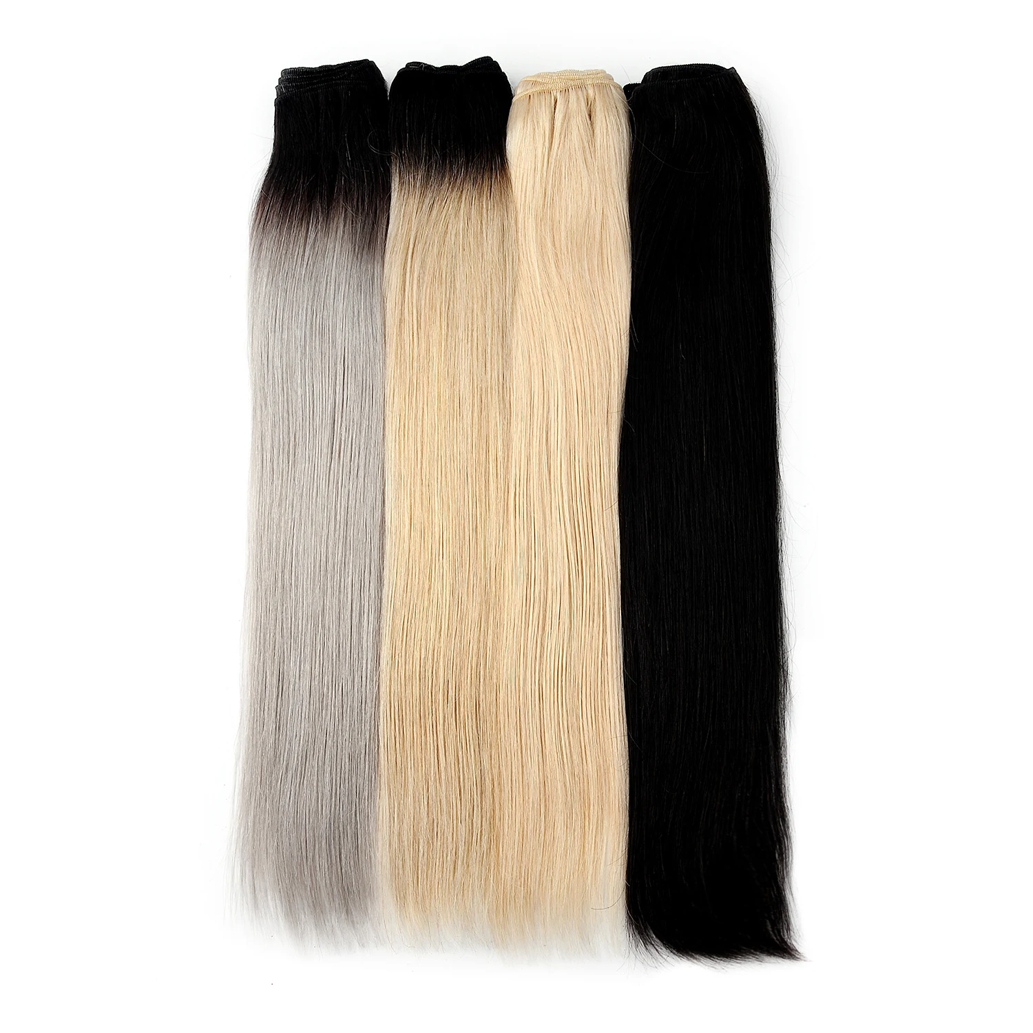 

K.SWIGS 100% Human Hair Extensions Weave Hair Bundles Straight Human Hair Weft 20Inch 100g