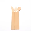 Party cutlery set wooden cutlery set pack with craft paper bag