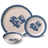 Most popular product 12 pcs plastic flat dinner plates set custom printed dinnerware