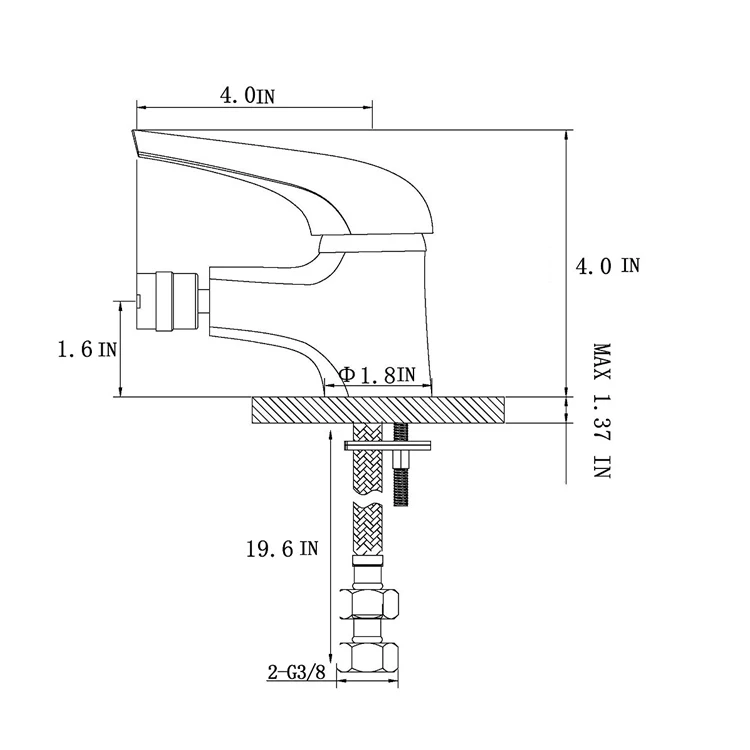 
Modern design bathroom italian style single lever zinc soft spray bidet faucet 