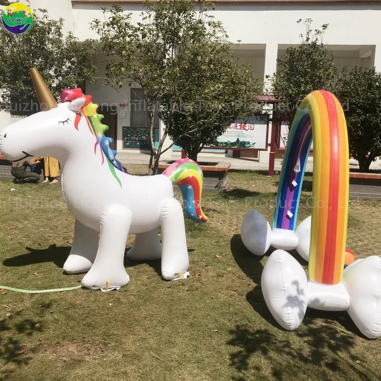 Lc Ginormous Inflatable Unicorn Sprinkler Toys Animal Sprays Custom Inflatable Toys Water