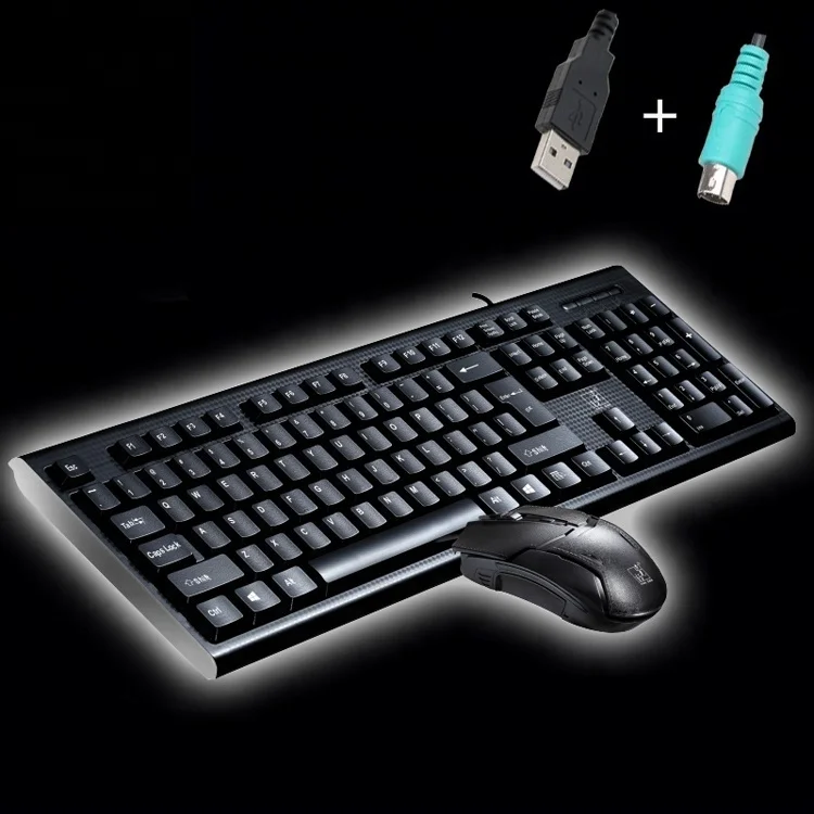 

USB Wired Keyboard and Mouse Combo Waterproof Teclado KM6804, N/a