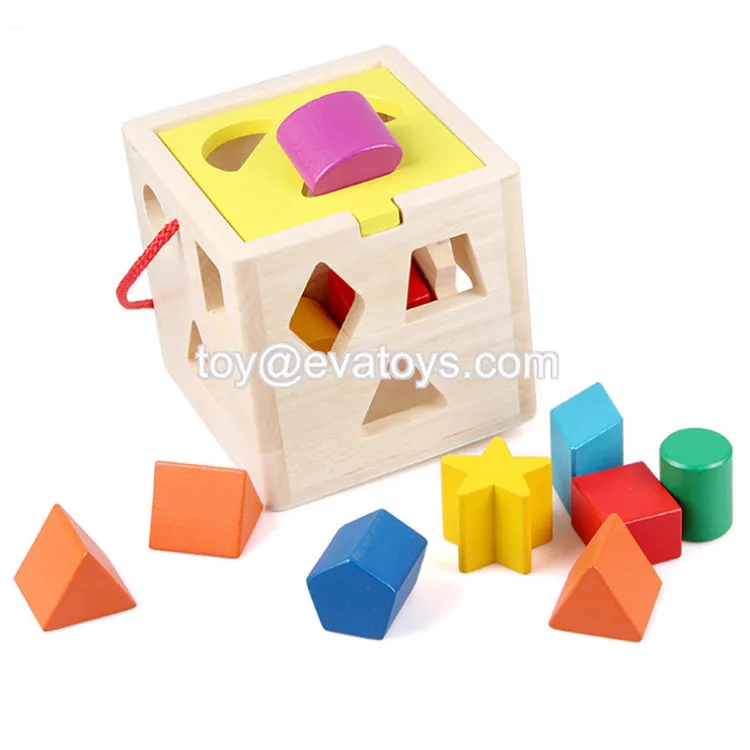 Best Montessori Learning Baby Wooden Shape Sorter Toys For 1 Year Old