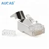 Aucas Factory Offer Cat 7 Connector RJ45 Modular Plug 8P8C FTP Cat7 RJ45 Plug for Stranded Network Cable