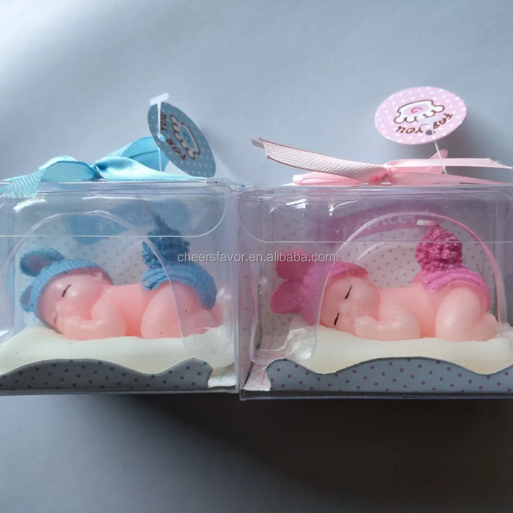 

20pcs Baby Shower Sleeping Baby Candle Favors free shipping