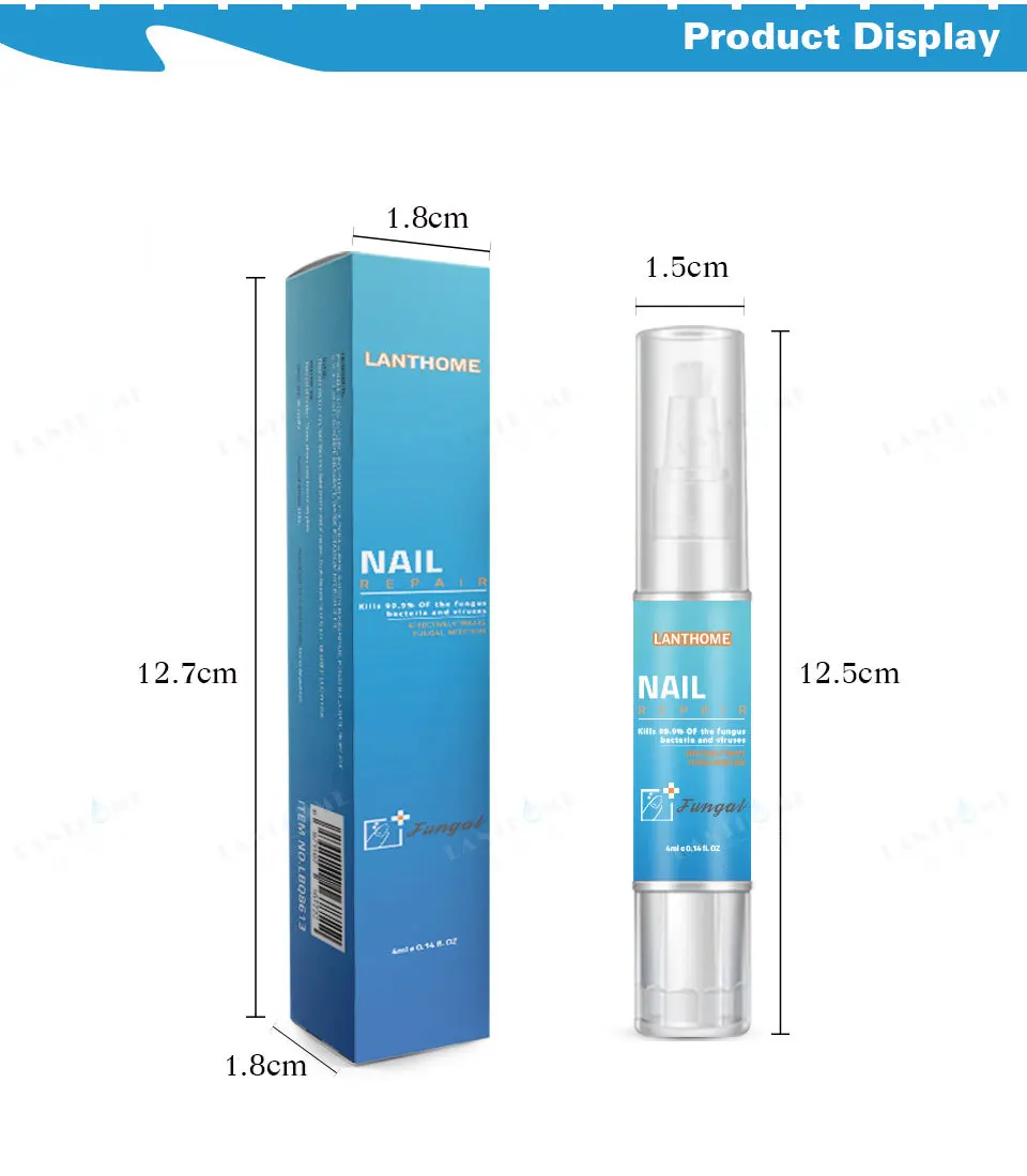 LANTHOME Natural Nail Care Oil Anti Fungus Nail Treatment Nourishing Repair Nail Serum Pen