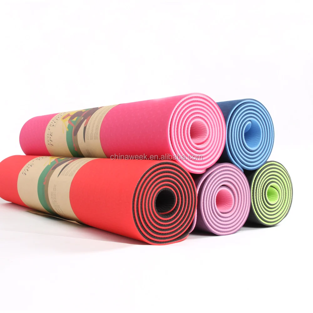 

Hot sale mat yoga custom logo printing with carrying bag, Customized