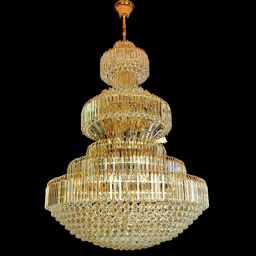 Hotel Decoration Church Villa Hall big gold chandeliers pendant lights