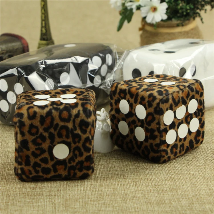 Custom Size Leopard Fabric Fuzzy Dice Buy Leopard Fuzzy Dice,Leopard Fuzzy Dice,Leopard Fuzzy