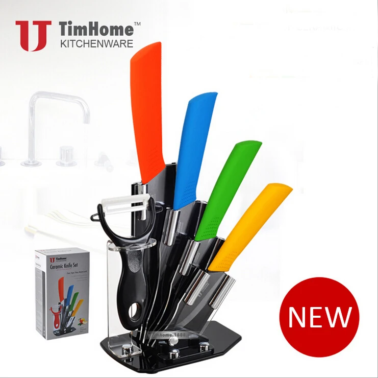 
Timhome Black blade Ceramic Kitchen Knife Set 3