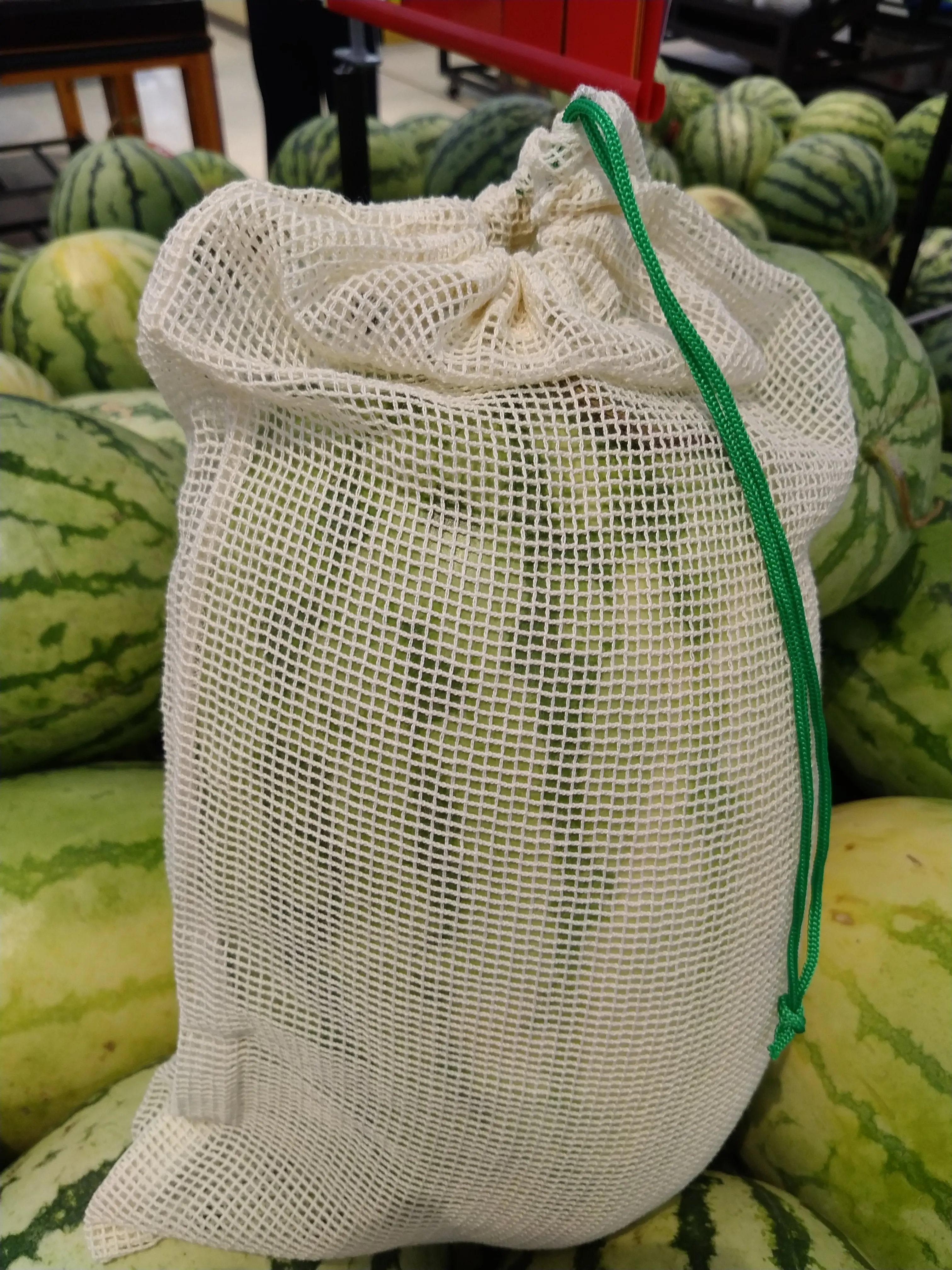 mesh cotton bag