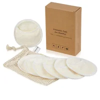 

Sanitary Eco Hot Selling Reusable Organic Washable Bamboo Make Up Remove Pads Set Softly