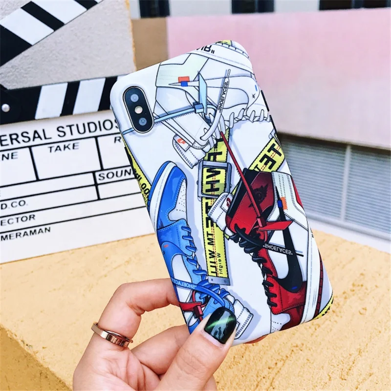 For iPhone Air Jordan Basketball Sports Shoes Case Sneaker Cover For iPhone XS MAX XR XS X 7 8 Plus Case Cover