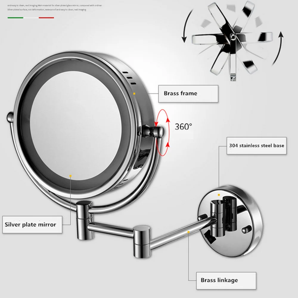 Round Wall Mount Movable All Mounted Magnifying Mirror 15x Buy Wall Mounted Magnifying Mirror