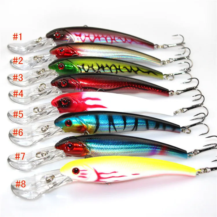 

YOUME Minnow Fishing Lure Laser Hard Artificial Bait 3D Eyes 16.5cm/29g Sea Fishing lure Crankbait Minnows, 8 colors