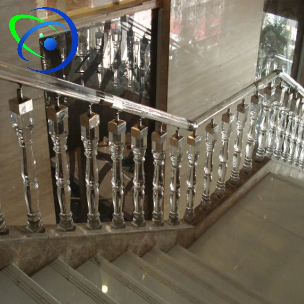 Crystal Or Acrylic Column Pillar For Stair Railing Handrail With