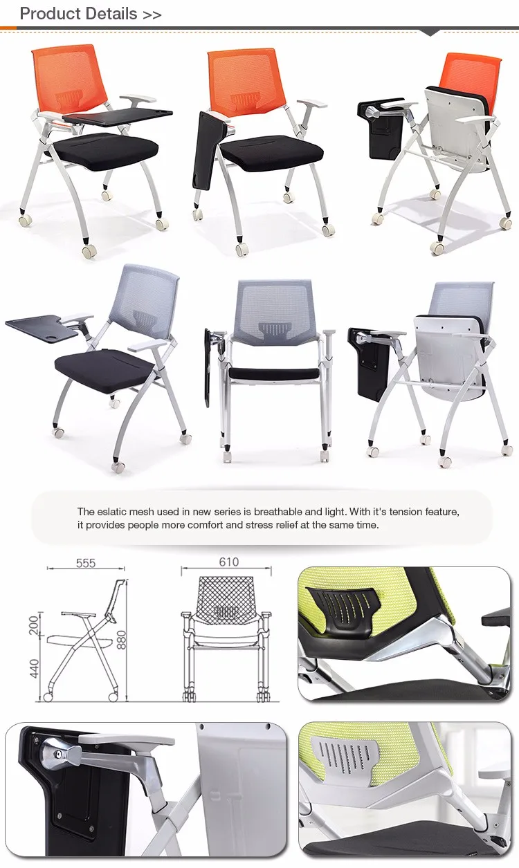 Mesh Study Classroom Folding Table Attached Chair Buy Folding Table