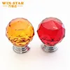 FOSHAN wholesale custom crystal glass pull handle knob cheap decorateZD-L020-A
