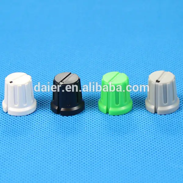 White Dot Colorful Plastic Skirted Control Knobs