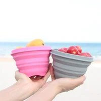 

Bpa Free Non-toxic Eco-Friendly Food Containers With Lid Collapsible silicone Bowl