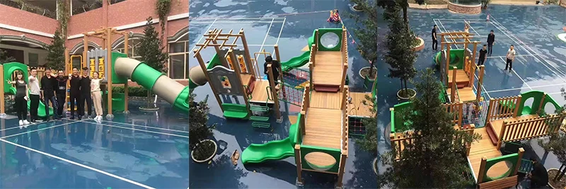 Wood-plastic Material Playground Equipment Wpc Outdoor Playground - Buy ...