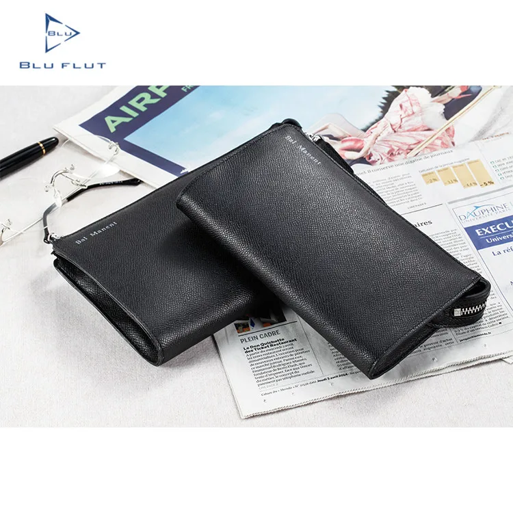 

JIaye Male Wallet Clutch Genuine Leather Brand,Genuine Office Leather Long Zipper Wallet Hand Clutch Blue, White, black, dark red, blue and custom