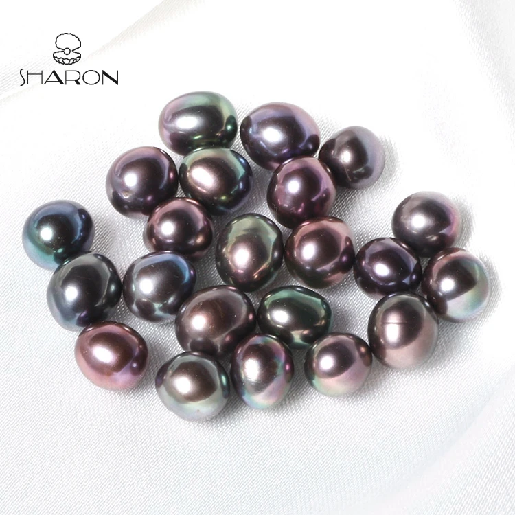 Wholesale 6.5-7mm AAA Natural Fresh water Peacock Oval Rice Loose Pearl