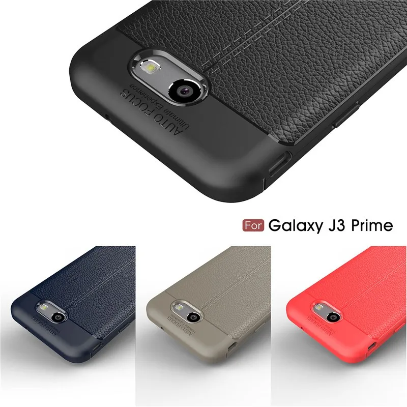 2017 New Design Carbon Fiber Lichee Pattern for Samsung Galaxy j3 Prime Soft TPU Case for Samsung Galaxy j3 Prime