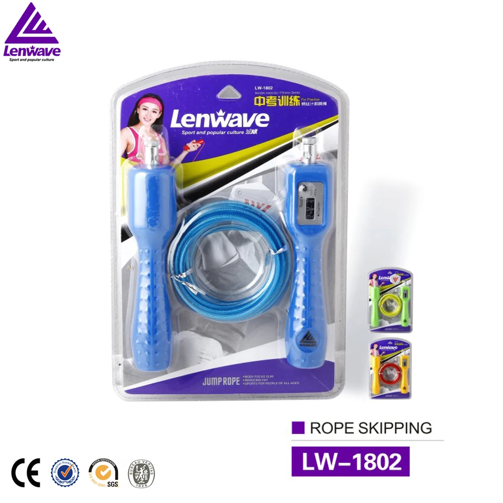 

Free Shipping Wholesale Lenwave brand Bearing steel wire count jump rope, Yellow,black,green,brown, blue,white,red,pink,red,silver,etc.